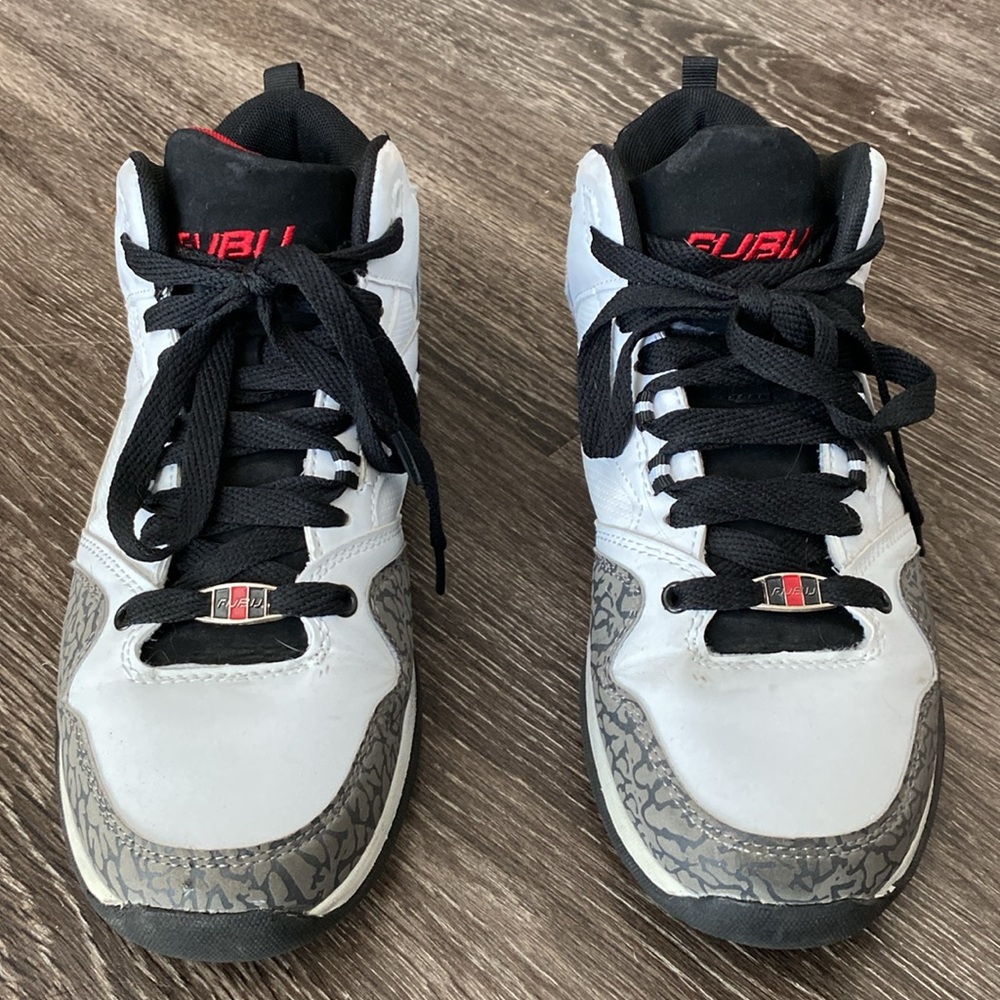 FUBU White, Black, and Gray Patterned ankle Sneakers - Picture 3 of 17